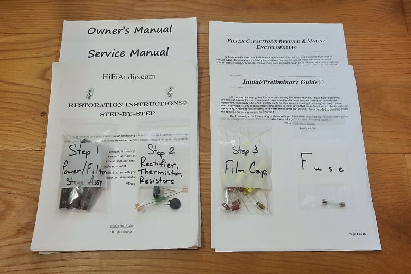 Scott LK-48 restoration kit filter capacitor repair rebuild fix  			