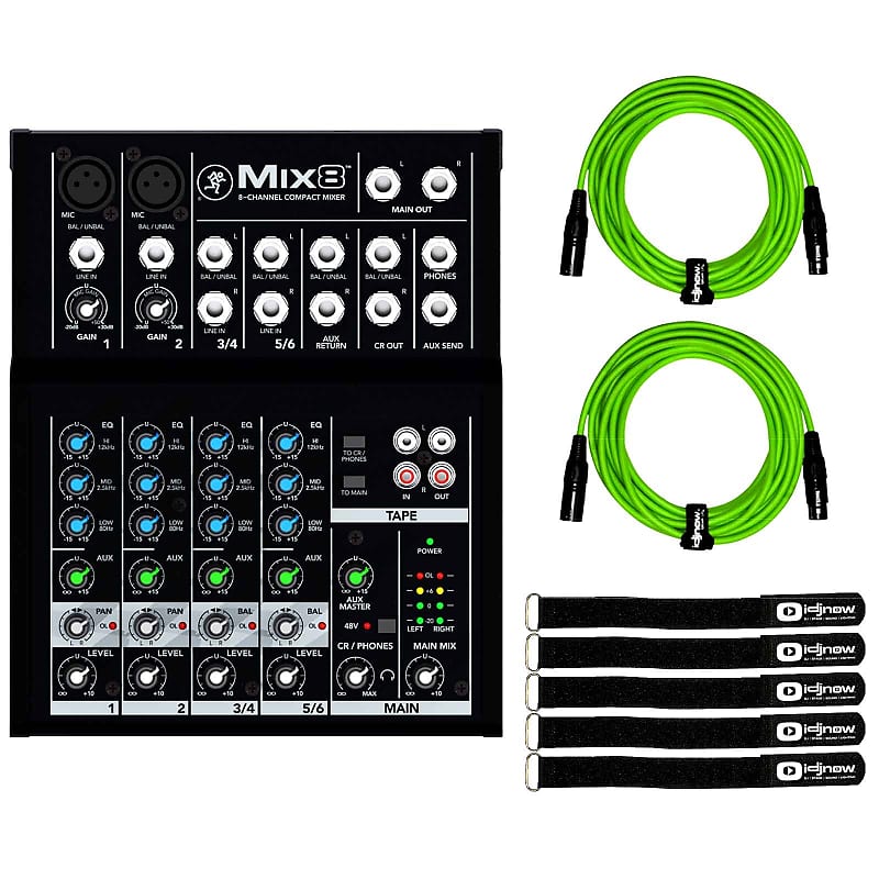 Mackie Mix8 TRS-XLRオス5mケーブル3本付き！ Amazon.com: Mackie Mix8 8-Channel Compact Mixer : Musical