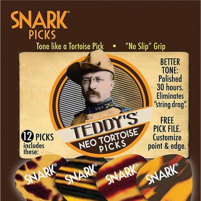 Snark Teddy's Neo Tortoise Guitar Picks 1.0 mm 12 Pack image 1