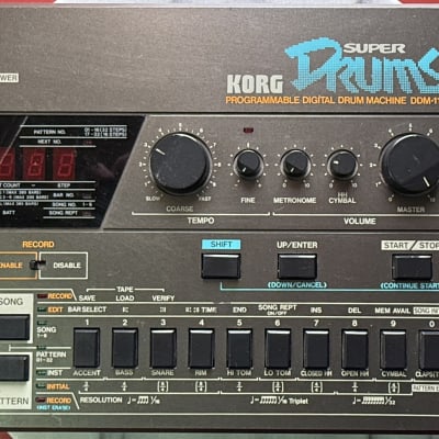 Korg DDM-110 Super Drums Drum Machine 1985 - Black