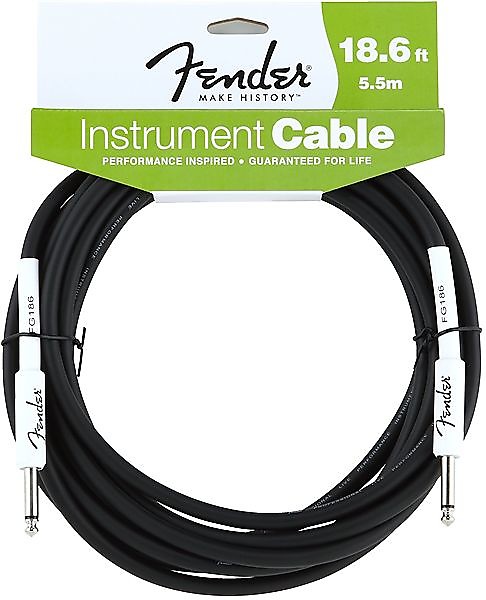 Fender Performance Series Instrument Cable, 18.6', Black 2016 image 1