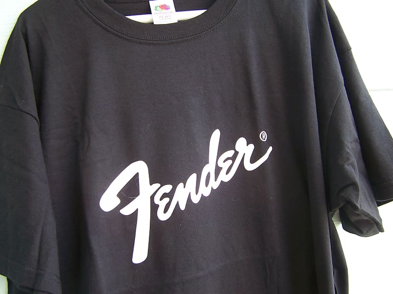 Fender Logo T-Shirt, Extra Large, Black with White letters image 1