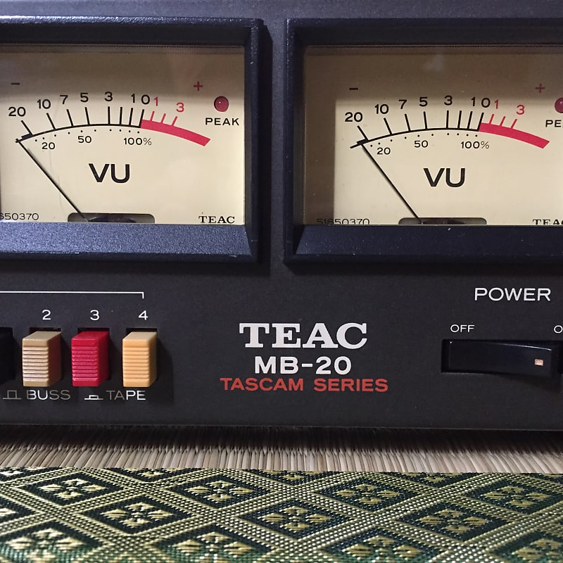 ☆ RARE ☆ TEAC MB-20 VU Meter Bridge TASCAM mixer accessory ☆ Serviced +  Calibrated ☆ EXC +