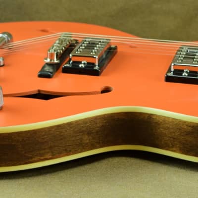 The Loar LT-306T Electric Guitar Custom Orange Finish image 10