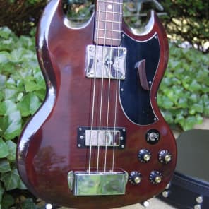A rare, early 1970's Epiphone Long Scale SG/EB-3  by the Japanese  Antoria_Ibanez FujiGen Factory image 3