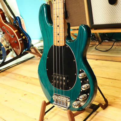 Ernie Ball Music Man Stingray 4 Bass from 1999 in Translucent Teal image 5
