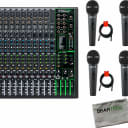 Mackie ProFX16v3 16 Channel 4-bus Professional Effects Mixer with USB w/ Cleaning Cloth, 4 Microphones and XLR Cables