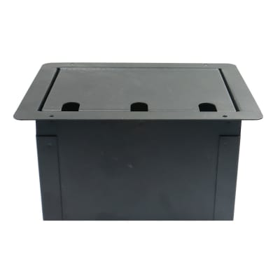 Elite Core Large Recessed Floor Box With Customizable Blank Solid Plate image 3