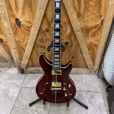 Diamond Guitars - Monarch Flame Trans Ruby Semi-Hollow - In excellent condition for sale