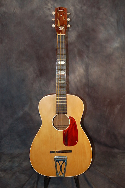 Harmony Stella 3 4 Parlor Guitar Model H927 1965 Blond Softshell