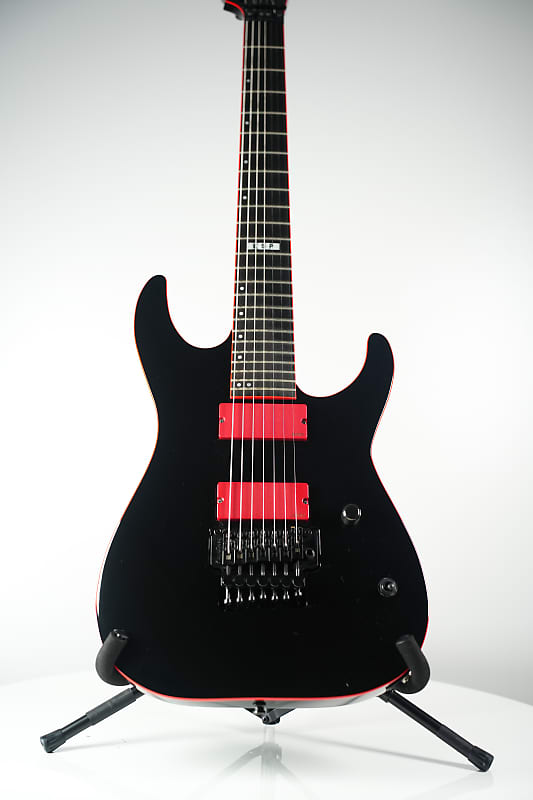 Super rare ESP E-II M-II 7 Seven - Black w/ red binding