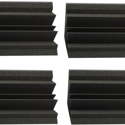 Acoustic Foam Bass Trap Studio Corner Wall 12" X 6" X 6" (4 PACK) Made in USA image 5