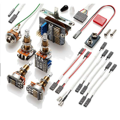EMG- Solderless wiring kit for 3 pu's, long shaft w/ push pull pot