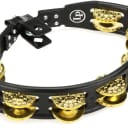 Latin Percussion Cyclops Mountable Tambourine - Black with Dimpled Brass Jingles