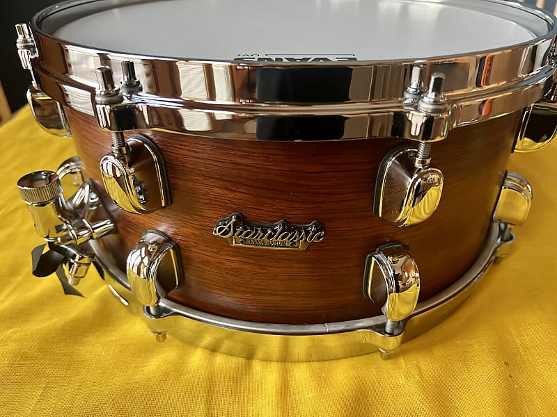 Tama Starclassic 13 x6 bubinga snare - satin matte natural bubinga finish