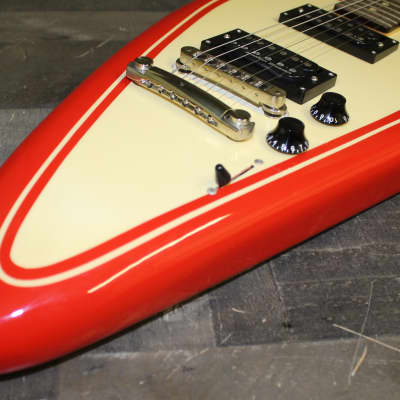 American Showster Biker Gas Tank electric Guitar wit hard case! Harley color orange image 6