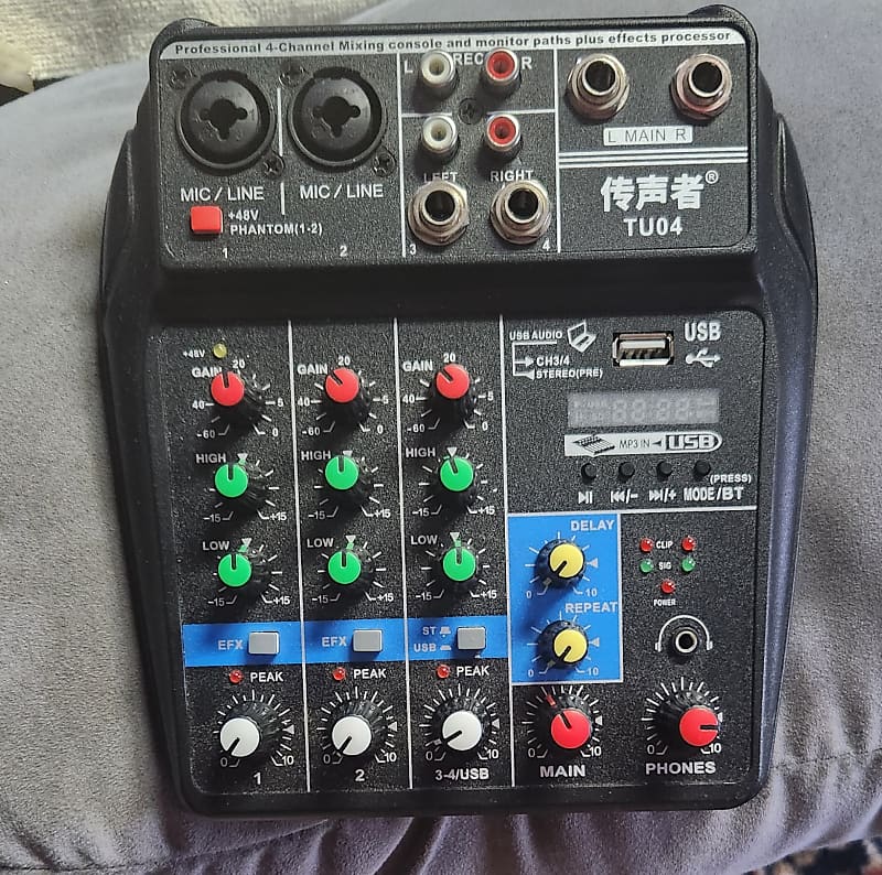4-Channel Mixer 2020 - Black WORKS GREAT!HAS BLUETOOTH & MP3 | Reverb