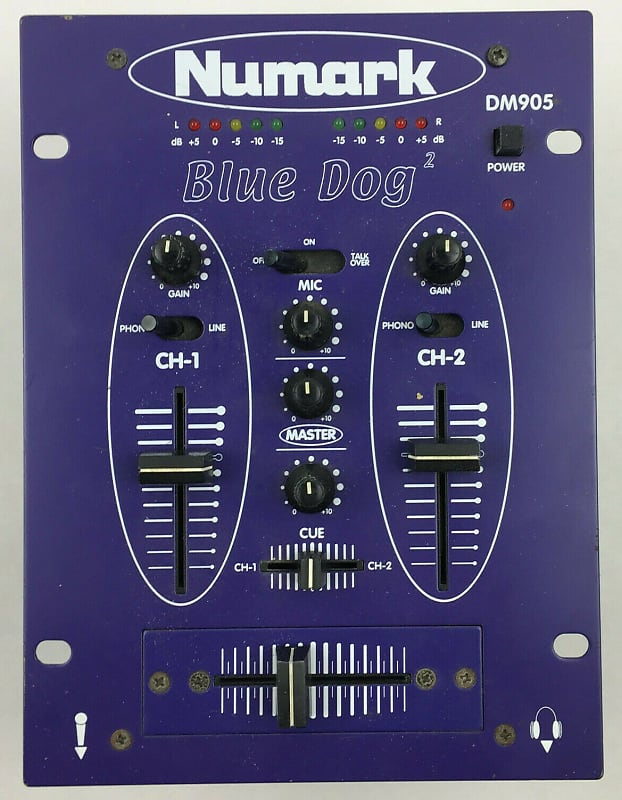 Numark DM905 Preamp Professional DJ Mixer Violet Blue Box