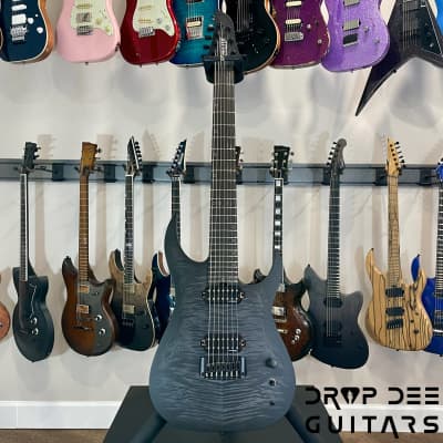 Schecter Custom Shop Keith Merrow KM-7 MK-III Pro USA Signature 7-String Electric Guitar w/ Case-Trans Black Pearl image 2