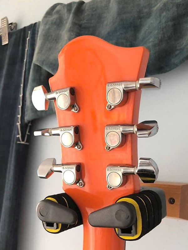 ♑️ Burny赤鯨H-65 Custom♑️HIDE Japan Guitar Burny Orange H-65