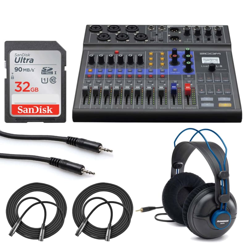 ZOOM L-12 LIVETRACK Console mixage 12 voies 5 mixages casques individuels  enregistreur multipiste et interface audio