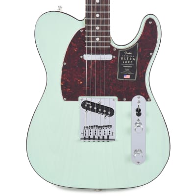 Fender American Ultra Luxe Telecaster Transparent Surf Green image 1