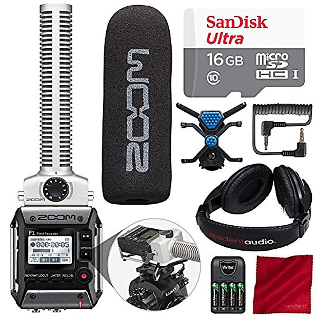 Zoom F1SP Field Recorder with Shotgun Microphone F1SP Reverb