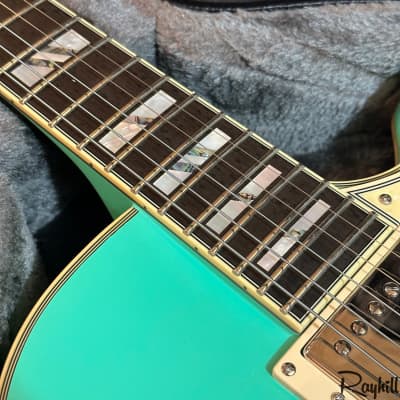 D'Angelico Deluxe SS LE Matte Surf Green Semi Hollow Body Electric Guitar Prototype image 12