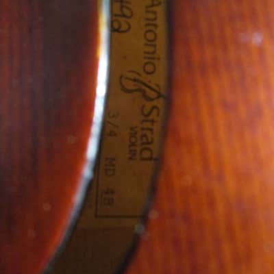 Antonio Strad MD 4B 3/4 Violin with Case and Bow image 4