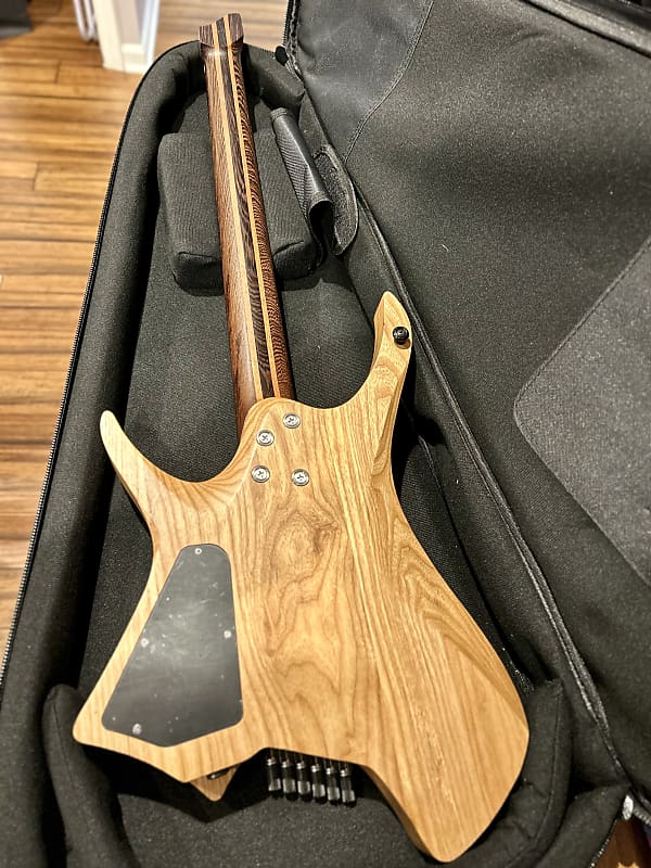 NK Headless guitar, quilted maple, roasted swamp ash, wenge