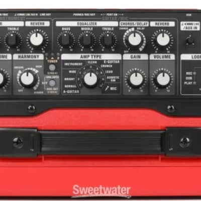 Boss Cube Street II Battery-Powered Guitar Combo Amplifier, 10W, Red image 4
