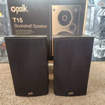 Polk Polk Audio T15 Bookshelf Speakers 2000 - Black wood | Reverb