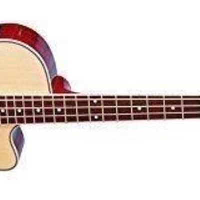 Oscar Schmidt OB100N Acoustic Electric Bass with Gig Bag in a NATURAL Finish image 5