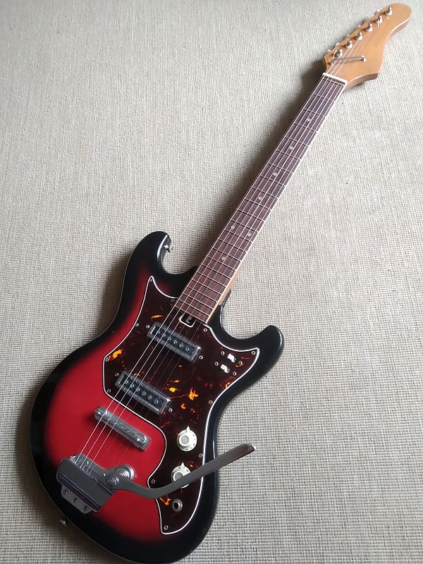 Teisco EG 2 Red Sunburst - 'Hertiecaster' Japan 60s/70s | Reverb