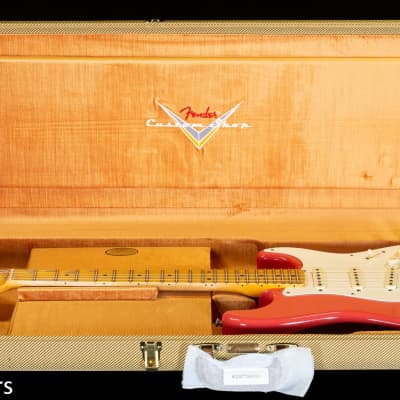 Fender Custom Shop LTD 1956 Stratocaster Journeyman Relic Super Faded Aged Fiesta Red (836) image 11