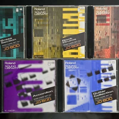 5 Roland JD-800 Sound Library Cards