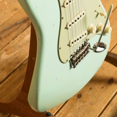 Fender Custom Shop Ltd 60 Stratocaster Journeyman Faded Aged Surf Green image 6