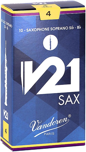 Vandoren SR804 V21 Series Soprano Saxophone Reeds - Strength 4 (Box of 10) image 1