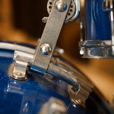Ludwig 13/16/22" Super Classic Drum Set - 1960s Blue Sparkle image 7