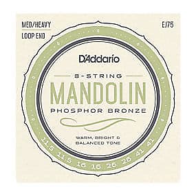 Daddario EJ75 Mandolin Strings, Phosphor Bronze, Medium/Heavy, 11.5-41 image 1