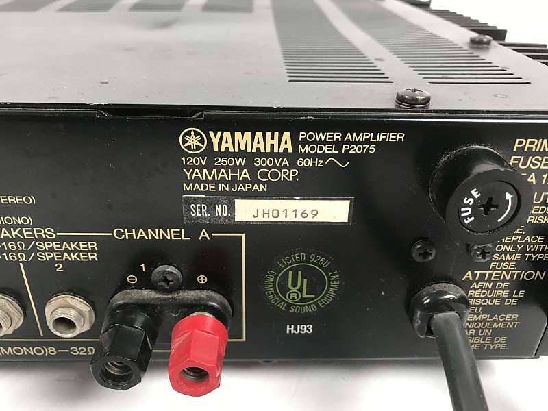 Yamaha P2075 150w 2-Channel Power Amplifier