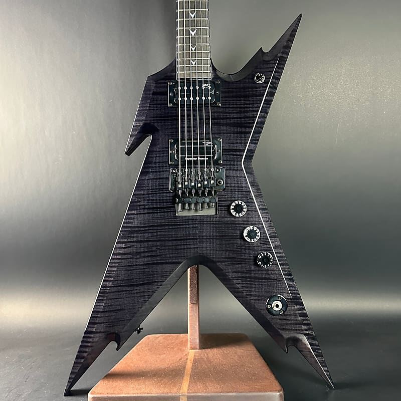 Used Dean USA Custom Shop Dime Razorback Trans Black w/case | Reverb