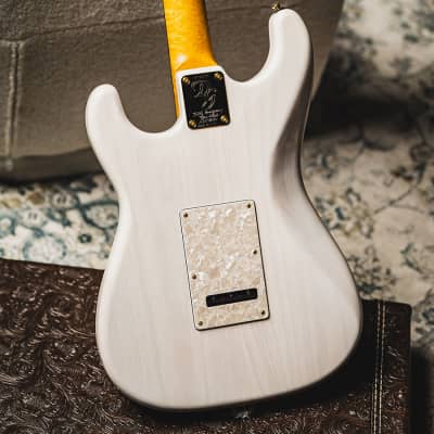 Don Grosh 30th Anniversary Limited Edition NOS Retro SSH-MK White (Swamp Ash) w/Highly Figured 5A Roasted Birdseye Maple Neck, Indian Rosewood Fingerboard & Gold Hardware image 7
