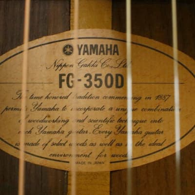 Solid Spruce top Vintage Yamaha 80's made Acoustic Guitar FG-350D