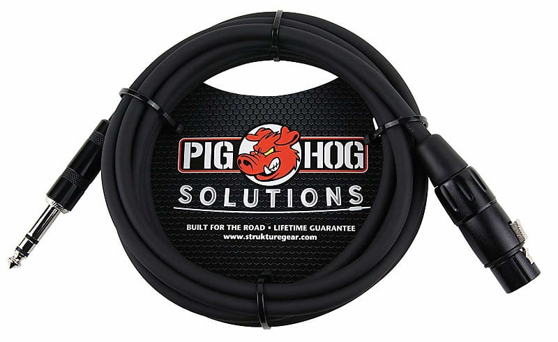 Pig Hog - PX-TMXF1 - 1/4" TRS to XLR Adaptor Cable - 10 ft. image 1