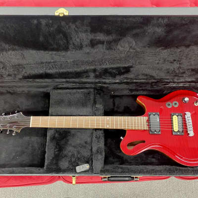 Gadow Custom Hollowbody Electric Guitar with sustainer  pickup - Trans Red image 12