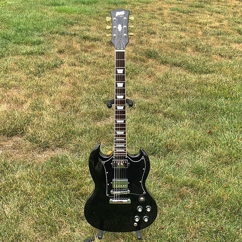 Blitz SG Electric Guitar by Aria Pro II - Black Poly - Humbucker Version -  Fully Serviced - US Seller!