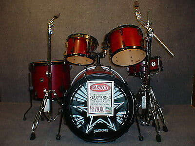 Tama WL52BK RDC Starworks 5-Piece Limited Edition Drum Set - Red Chaos - NOS image 1