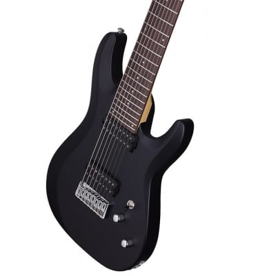 Schecter C-8 Deluxe Electric Guitar, 8-String, Satin Black image 3