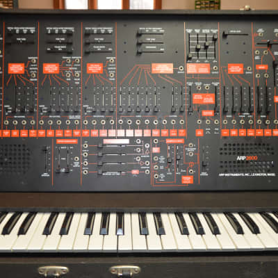 ARP 2600 with 3620 Keyboard.  Later '70s Model.  Black and Orange image 3